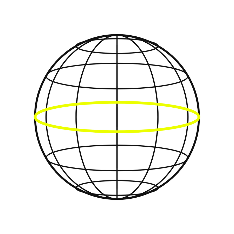 Globe line drawing